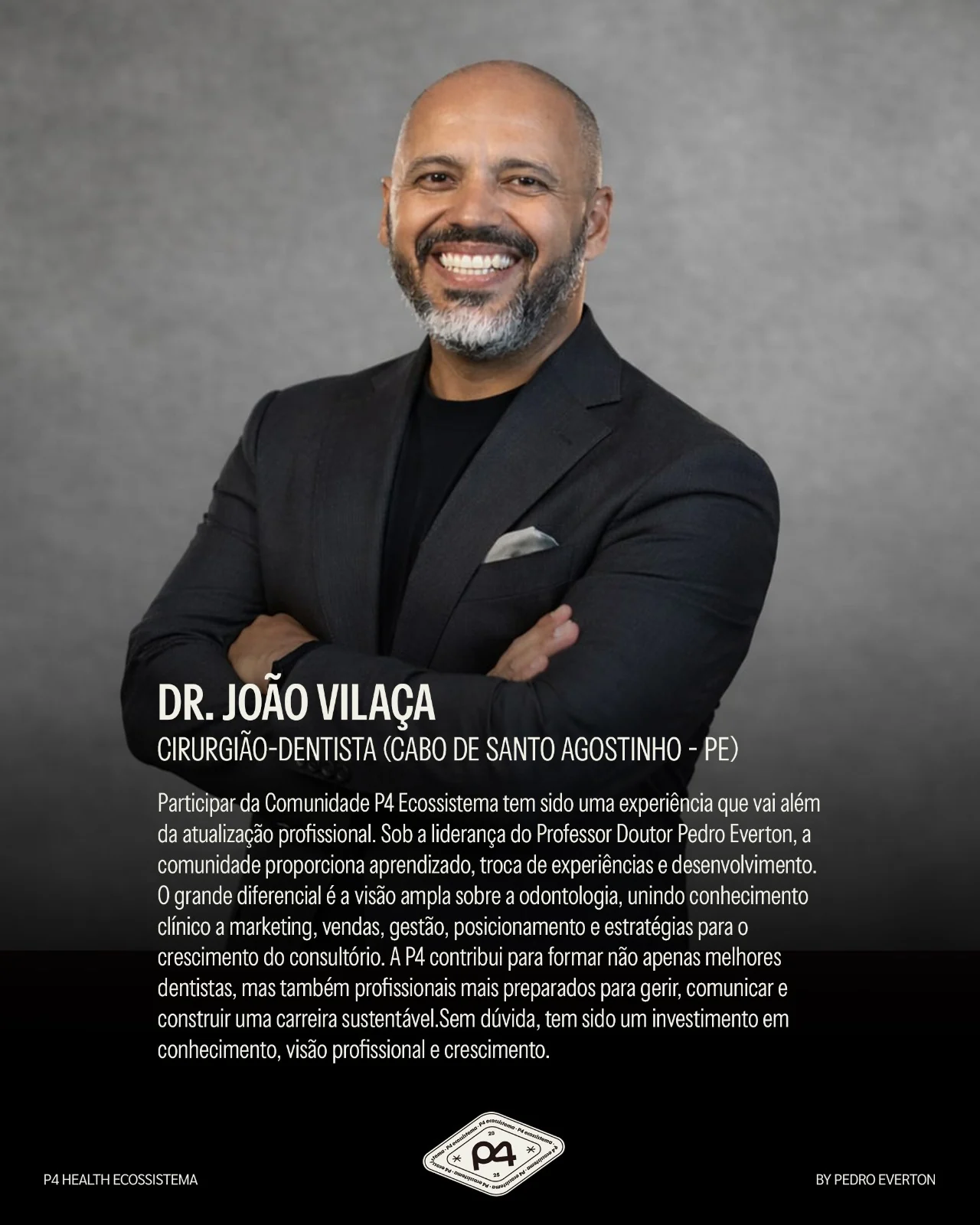 Depoimento de Dr. Matheus Ataide, Cirurgião-dentista, sobre a Comunidade P4
