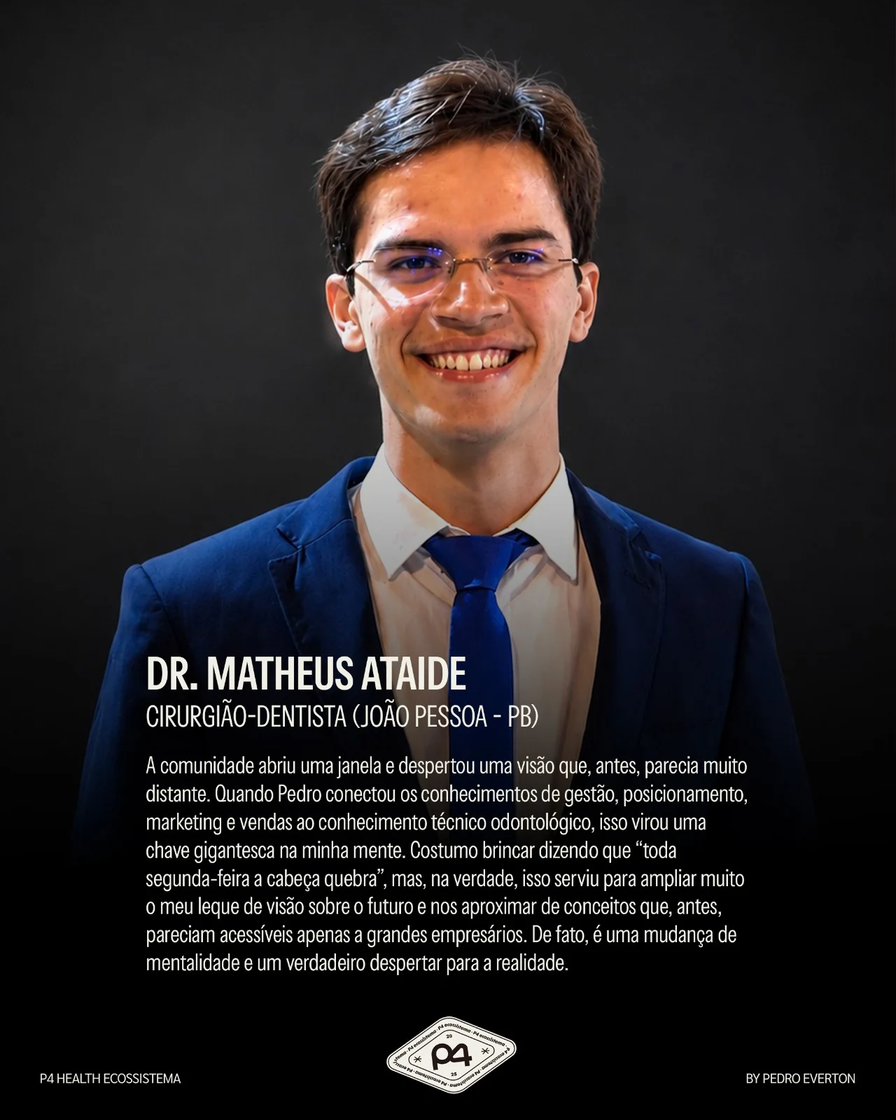 Depoimento de Nicolle Macedo, Discente em Odontologia, sobre a Comunidade P4